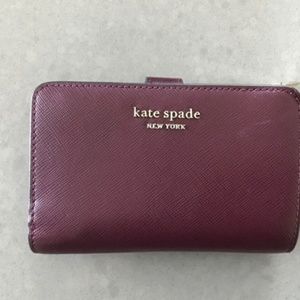 kate spade small wallet burgundy 